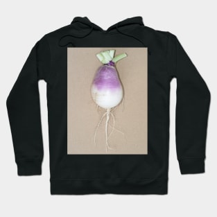 Freshly harvested turnip (Brassica rapa subsp. rapa) taproot Hoodie